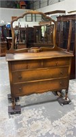 Bird's Eye Maple Dresser with Mirror