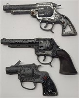 3 Vintage Cap Guns