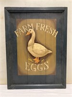 Wooden Wall Decor with Duck on Front