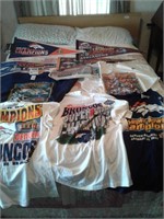 5 BONCO T SHIRTS, 3 PENNANTS 1 AVALANCHE PENNANT