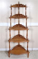 Victorian Walnut Corner Etagere