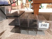 Six 1:24 scale acrylic display cases w/ bottoms -