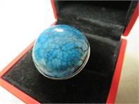 NEW TURQUOISE RING STAMPED 925 SIZE 7.5