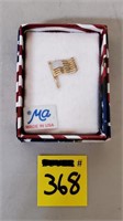 10k Gold USA Flag Pin
