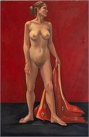Penny Purpura Nude Woman Portrait Oil on Canvas