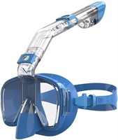 WF6306  AKASO Snorkel Mask, Broad View, Light Blue