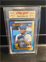 1990 Topps Ken Griffey Jr. Card Graded Gem Mint 10