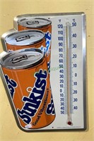 Metal wall thermometer advertising Sunkist