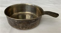 Sterling silver ornate baby bowl porringer