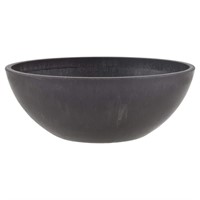 Garden Bowl 8 in. X 3 in. Dark Charcoal PSW Pot