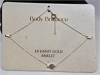 Body Brilliance 14k Gold Anklet