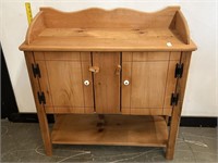 Early American Pine Dry Sink Cabinet