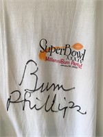 Bum Phillips Autographed SuperBowl TShirt