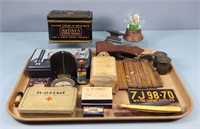 Folding Rulers, Medicine Bottles & Tins