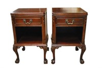 2 Antique Chippendale Style Nightstands