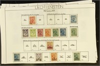 Liechtenstein Stamps Used and Mint hinged on old p