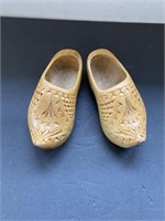 Pr Fancy Carved Wooden Shoes from Holland