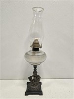 Metal base oil lamp