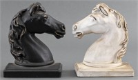 Horse Head Painted Metal Bookends, 2