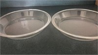 Pair of Glass Pyrex Deep Dish Pie Plates