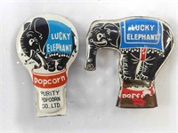 LUCKY ELEPHANT POPCORN TIN WHISTLE & CLICKER