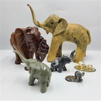 Lot of Decorative Elephants w/ Stone & Swarovski