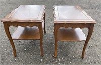 PAIR OF FRENCH STYLE END TABLES