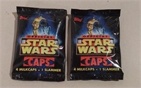 Sealed Star Wars Milkcaps W/ Slammer By Topps