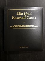22K GOLD BASEBALL CARDS COLLECTOR'S BINDER BY THE