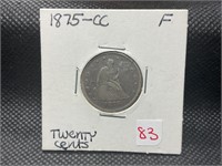 1875 cc 20 cent piece