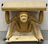 Monkey Wicker Hall Table