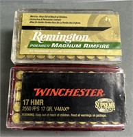 100 rnds .17 HMR Ammo