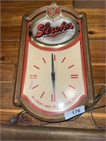 Strohs Beer Electric Clock