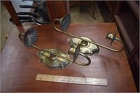 Pair of Brass Wall Sconce Candle Holders