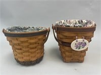 Daisy & Lilac Baskets With Liners and Protectors