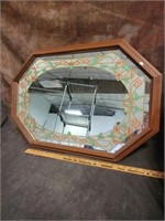 Framed Floral Decorative Mirror