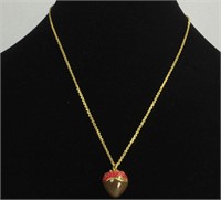 STRAWBERRY IN GOLD TONE NECKLACE