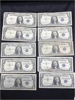 10-$1 Silver Certificates