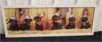Framed puppy picture 13.5x 37.5 in