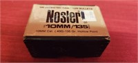 Nosler 10mm cal 135 gr hollow point ammunition,