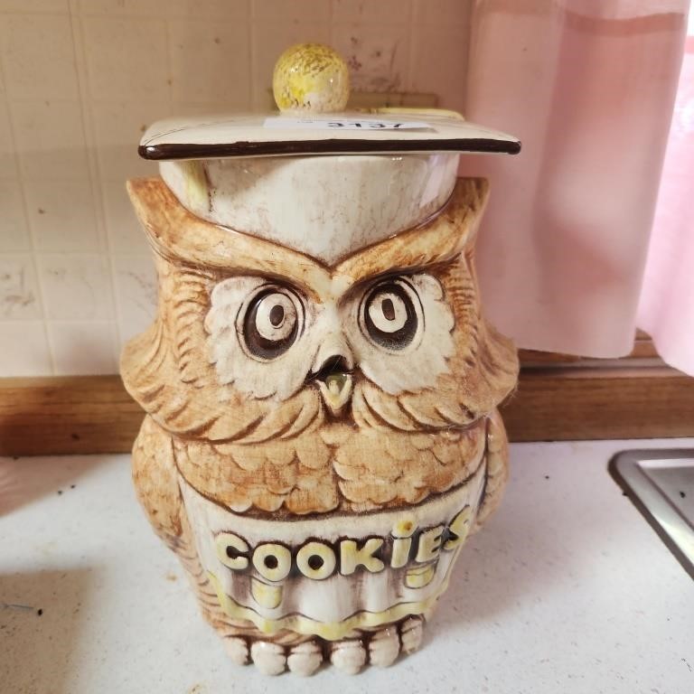 Vintage Treasure Craft Owl Cookie Jar