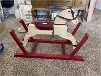 Vintage Wooden Gliding Horse