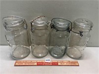 ANTIQUE LOT OF PERFECT SEAL JARS