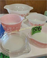 Pyrex Gooseberry Cinderella Casserole Dishes With
