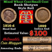 Lincoln Wheat Cent 1c Mixed Roll Orig Brandt McDon