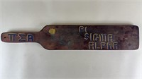 1968 Pi Signma Alpha Sorority Wood Paddle