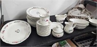 Pfaltzgraff Snow Village Set Plates Bowls Cups