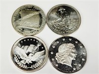 3 USA Silver 1 OZT Coins & More