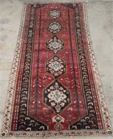 Hand Woven Qashqai Rug or Carpet, 5' 2" x 10' 1"