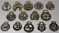 Collection fourteen horse brasses